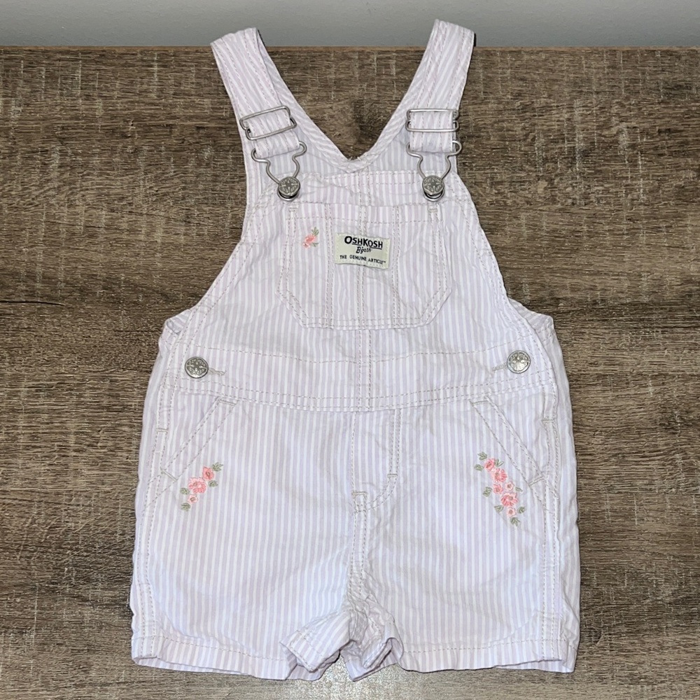 OshKosh B'gosh Light Purple Striped Overalls